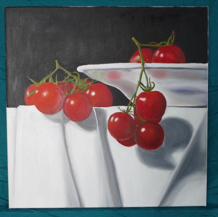 Tomaten
Öl auf Leinwand
ca. 50x50 cm
2025