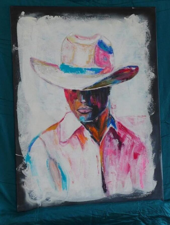 Cowboy Acryl auf Leinwand Acryl auf Leinwand 60*80 cm