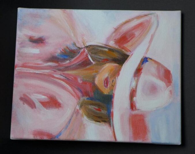 Cowgirl, Acyl auf Leinwand 24*30 cm