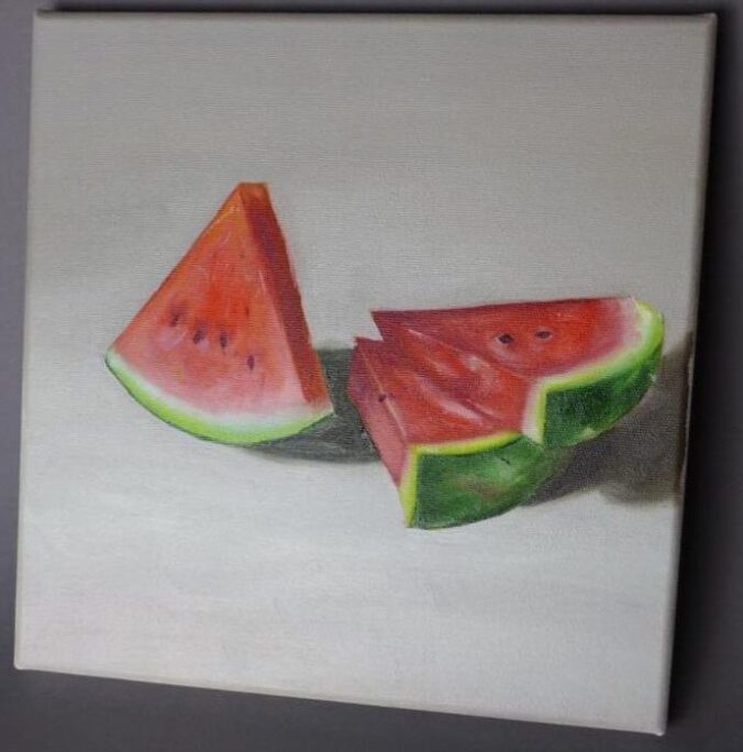 Wassermelone Öl auf Leinwand, ca. 30*30 cm